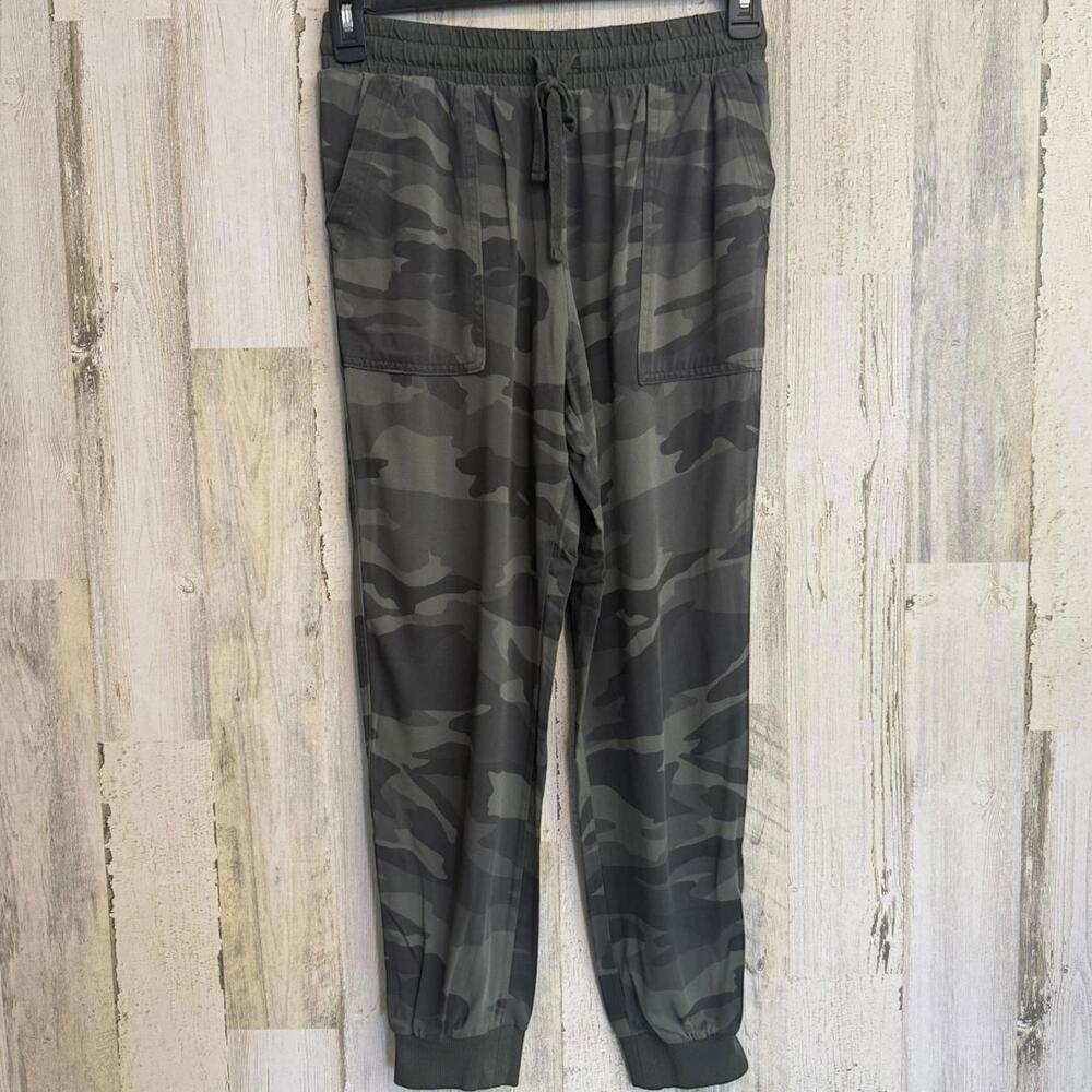 Splendid Camo Joggers Women’s Small Green Drawstring Pocket